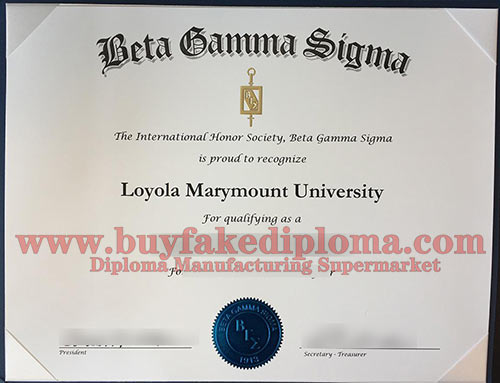 Beta Gamma Sigma certificate sample