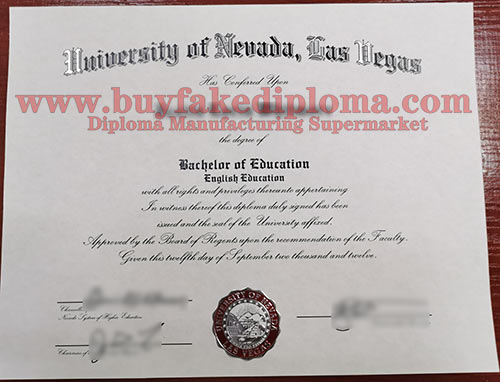 UNLV fake diploma degree smaple