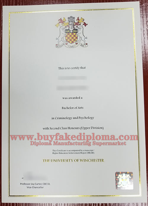 University of Winchester fake diploma degree