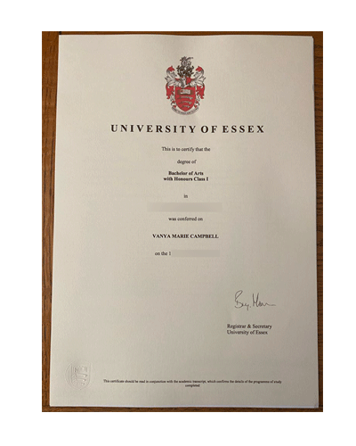 How do I get my University of Essex Degree certificate?