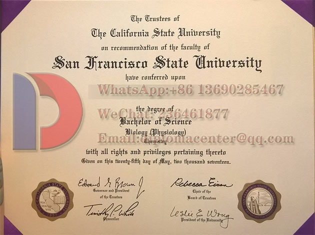 SFSU in diploma Certificate