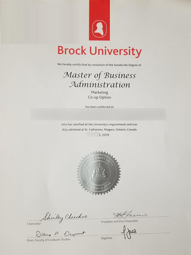 2019 Brock University degree version