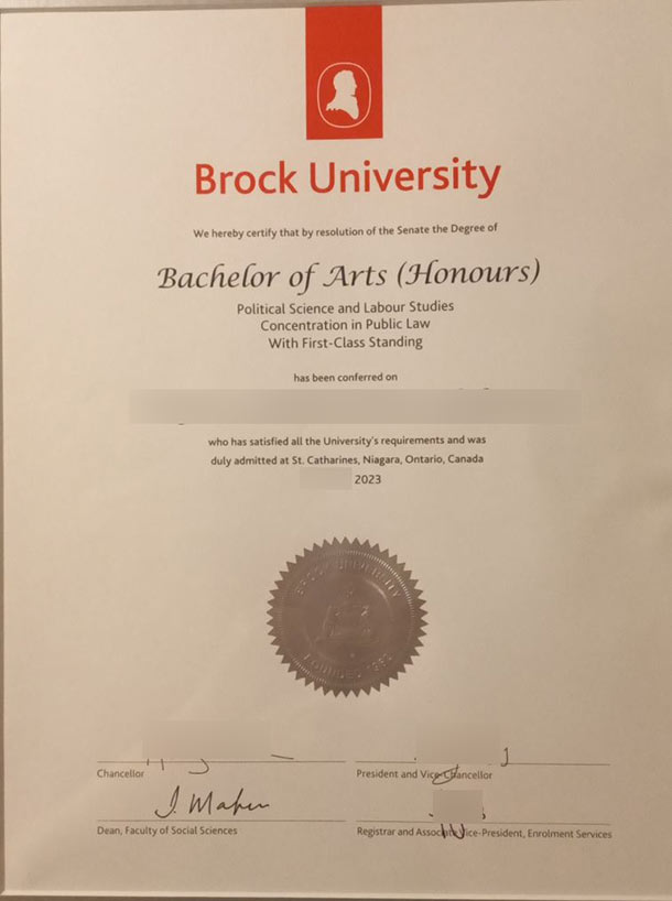 2023 Brock University degree version