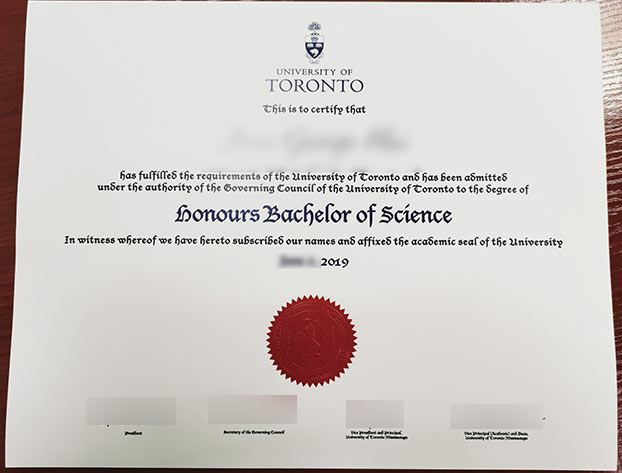 University of Toronto Certificate 2019 edition