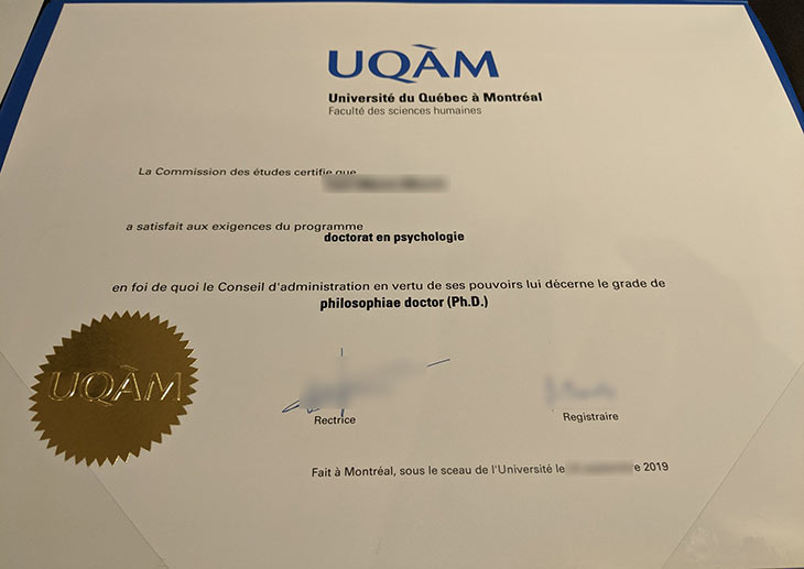 2019 Doctor of Philosophy from UQAM