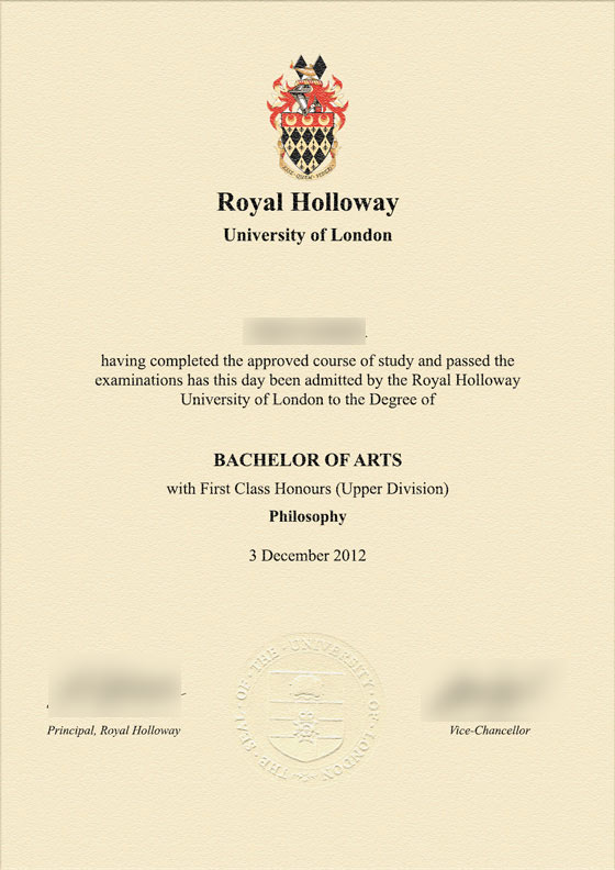 Bachelor of Arts, Royal Holloway University 2012