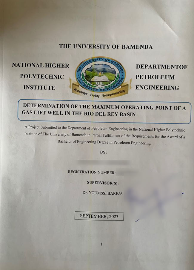 2023 PhD from Bamenda University