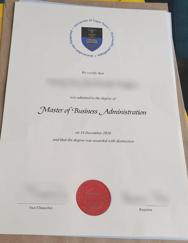 Degree in Business Administration, University of Cape Town,2020