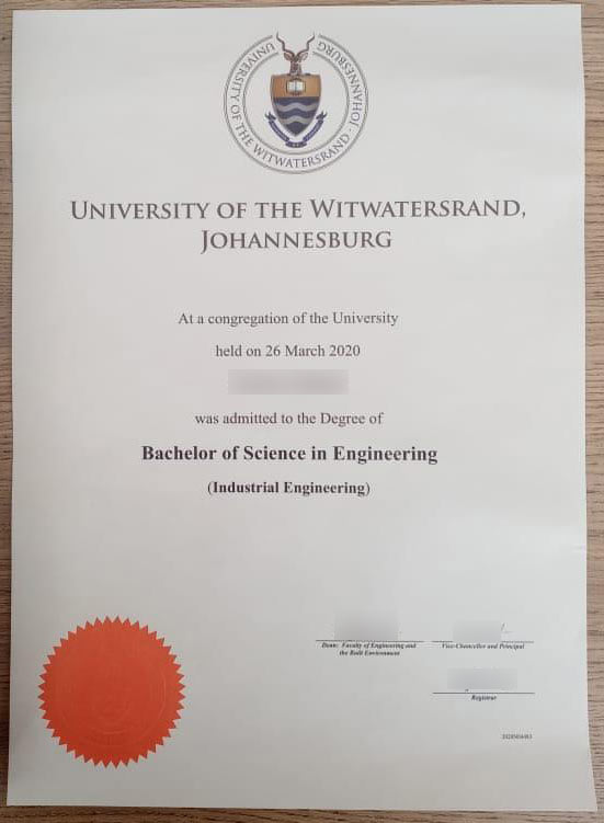 Bachelor of Engineering,University of the Witwatersrand,2020