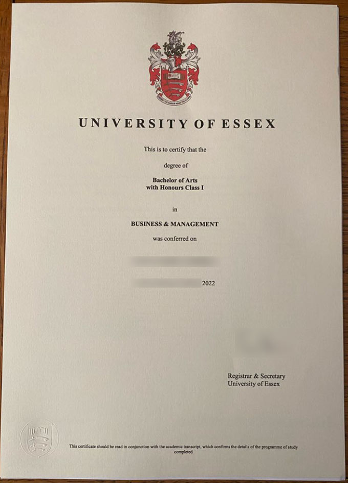 2022 Degree in Business and Management from the University of Essex