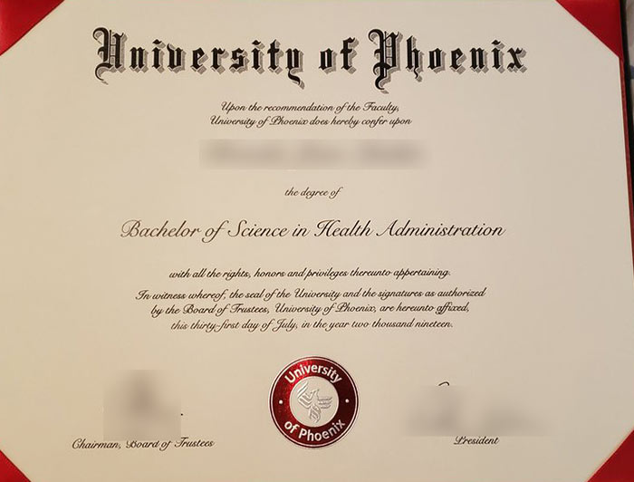 2019 You have a Bachelor of Science degree in Health Administration from the University of Phoenix