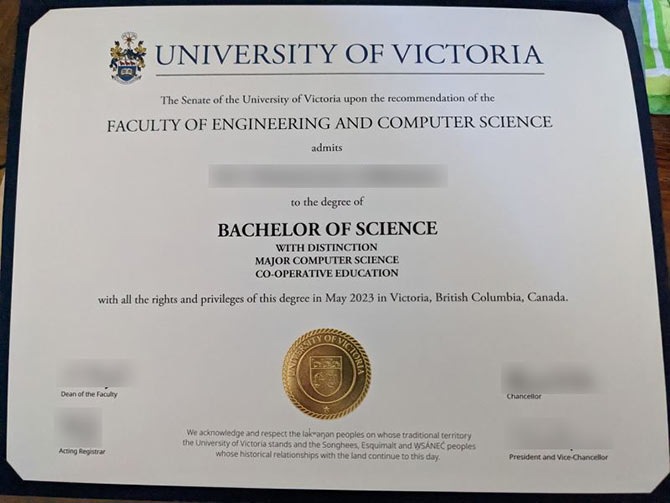 2023 Bachelor of Science from the University of Victoria