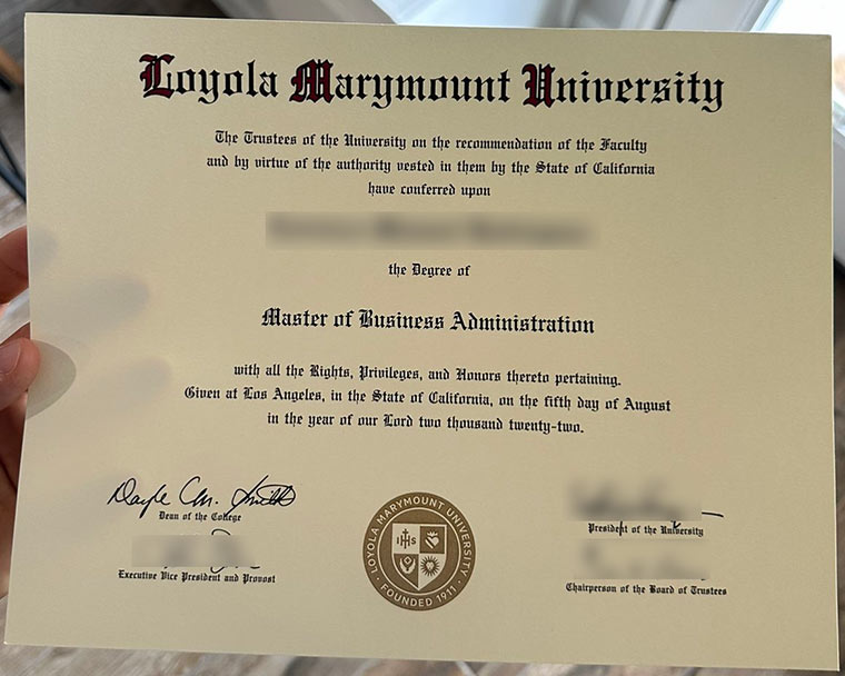 2022 LMU Master of Business Administration