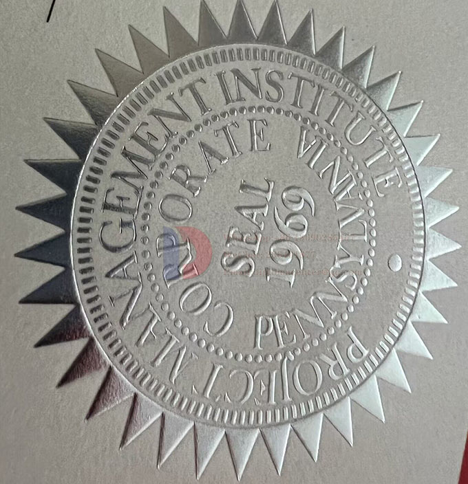 PMP certificate embossed sample