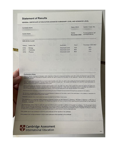 Which website can buy Cambridge GCE A-level certificates