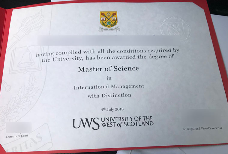 2018 UWS Master of Science