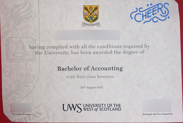 Bachelor of Accounting at UWS in 2021