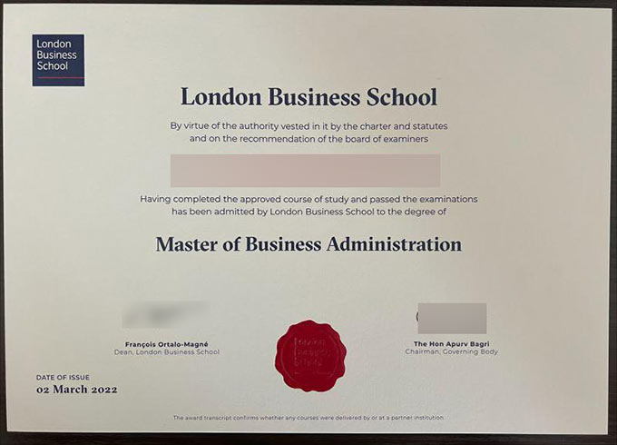 Mba from London Business School in 2022