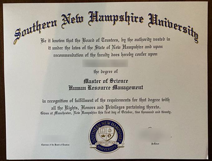 Master of Science,SNHU,2020