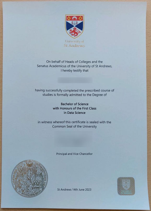 2023 Bachelor of Science, First Class, Data Science,University of St Andrews