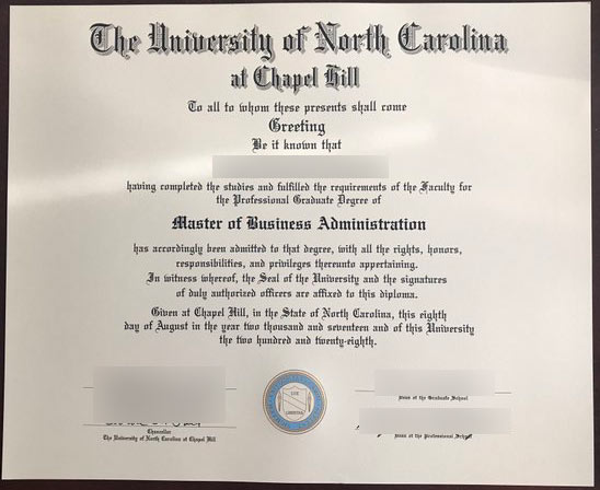 2018 Master of Business Administration,UNC-Chapel Hill