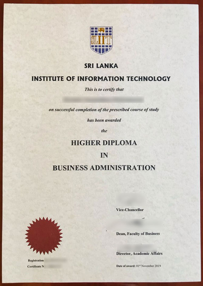 2019 SLIIT Degree in Business Administration