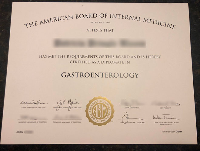 2019 ABIM Gastroenterology Professional Certificate