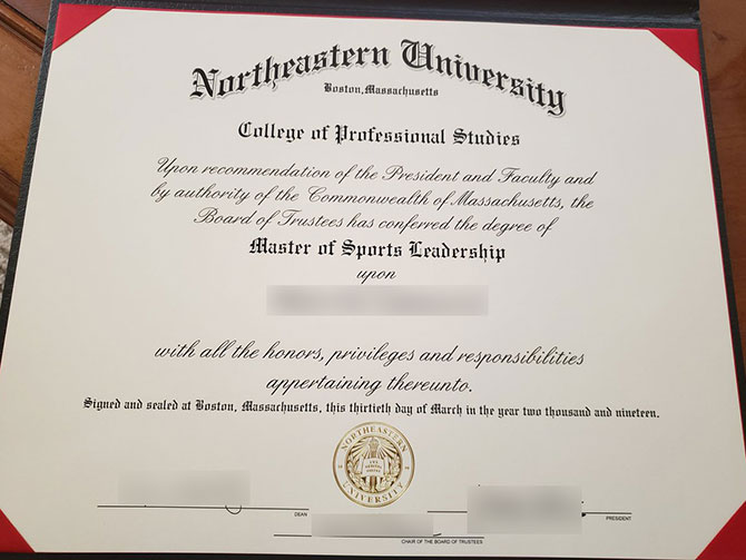 2018 Northeastern University master of sports leadership