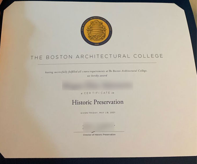 2021 Boston Architectural College Diploma