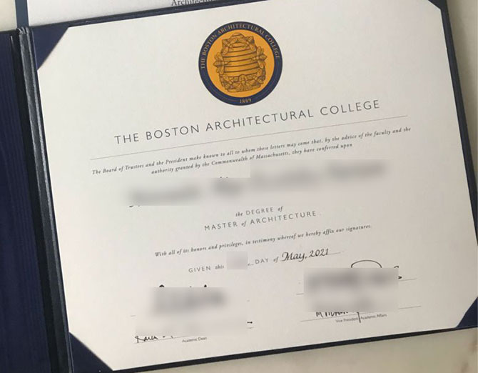 2021 Master of Architecture from Boston Architectural College