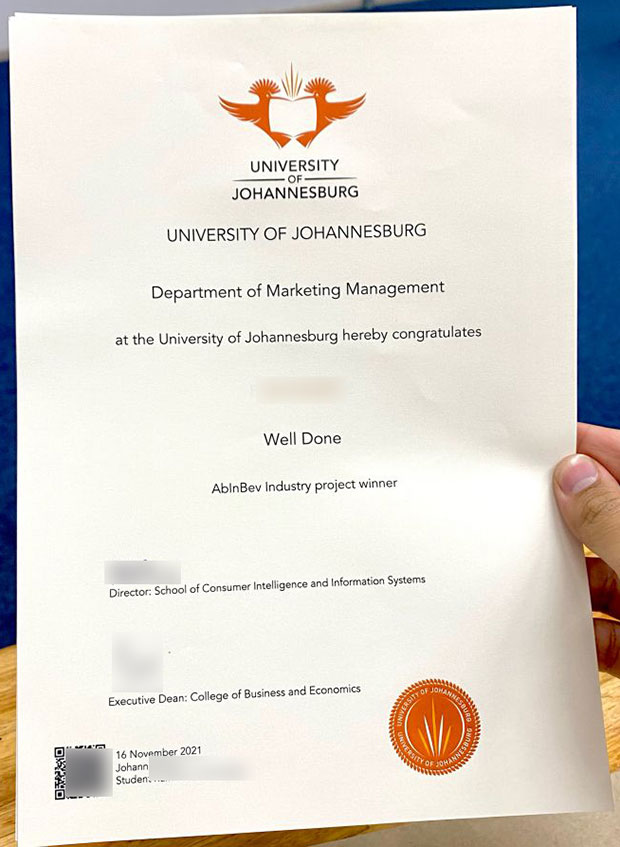 Certificate in Marketing Management,University of Johannesburg,2021