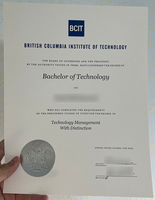 2023 Bachelor of Science from BCIT