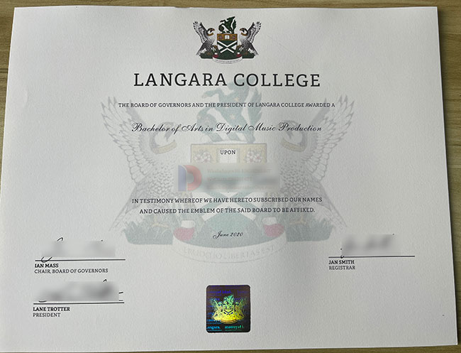 Bachelor of Arts in Music Production from Langara College,2020