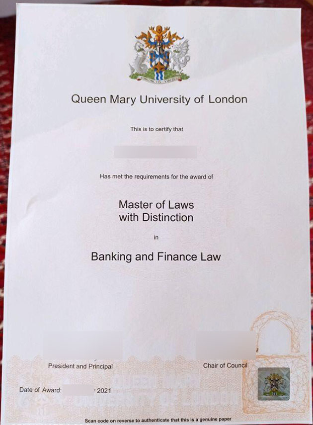 2021 QMUL LL.M.degree