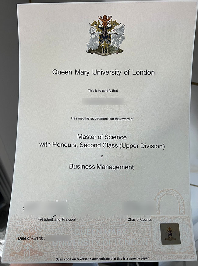 QMUL 2023 Bachelor of Science in Business Administration Samples