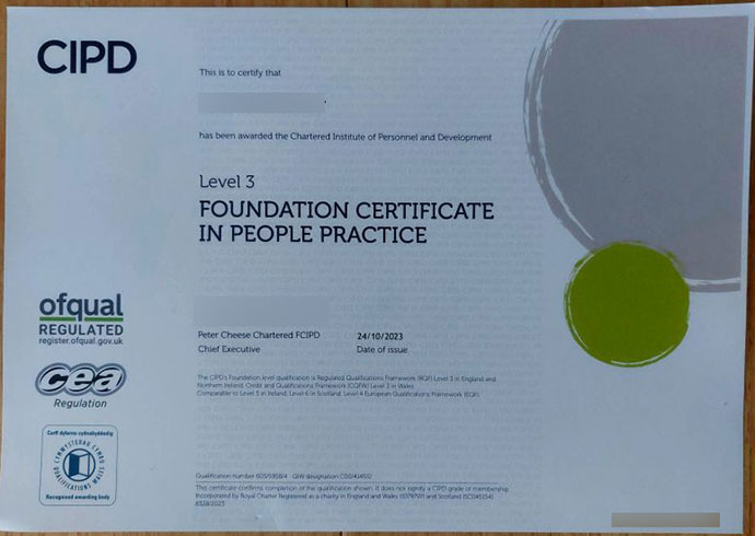 2023 CIPD3 Human Resource Foundation Certificate