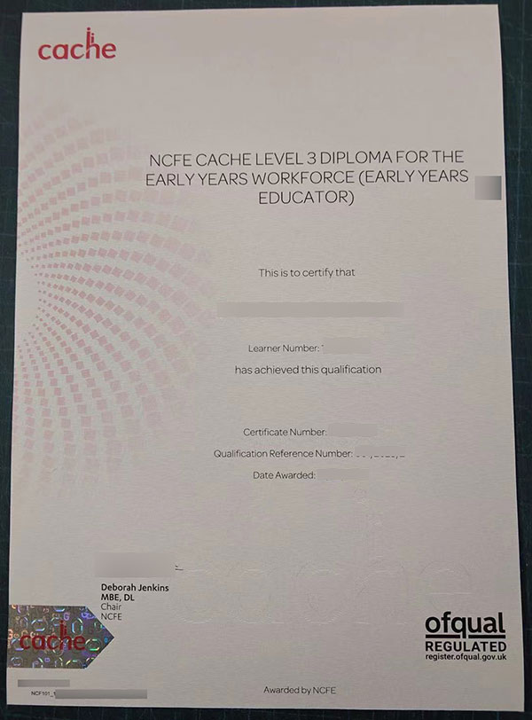 NCFE Level 3 Diploma for Early Education Workers