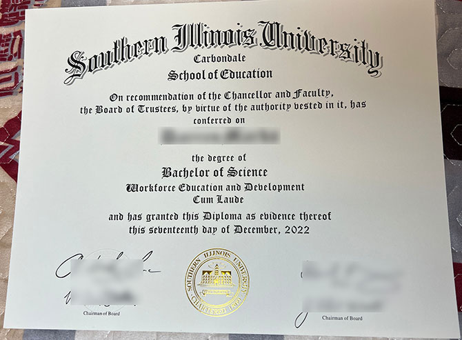 Bachelor of Science degree from SIU in 2022