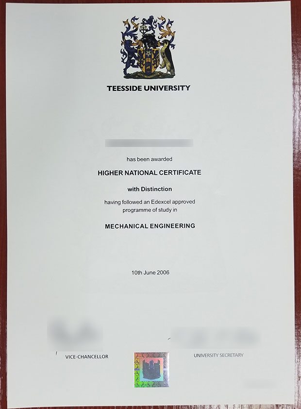 Certificate in Mechanical Engineering, Teesside University,2006