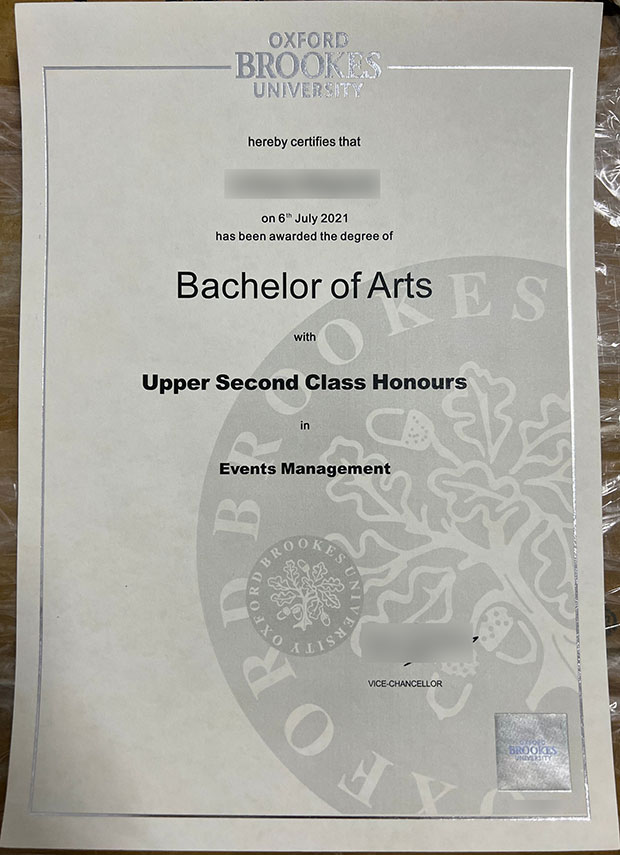 Bachelor of Arts, Oxford Brookes University,2021