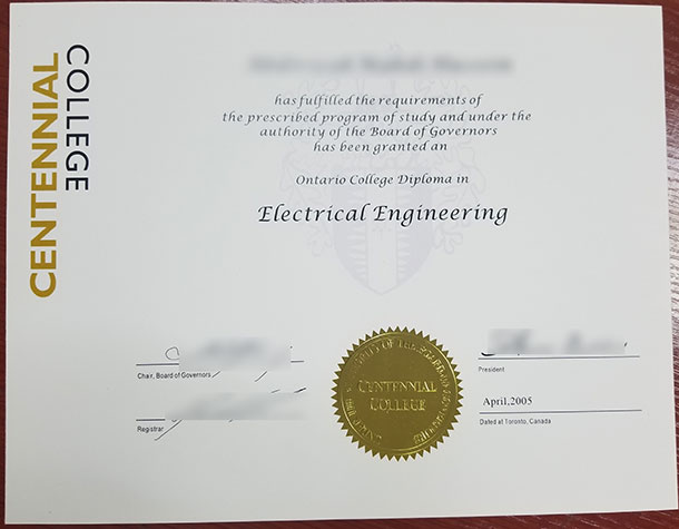 2005 Centennial College Electrical Engineering Diploma