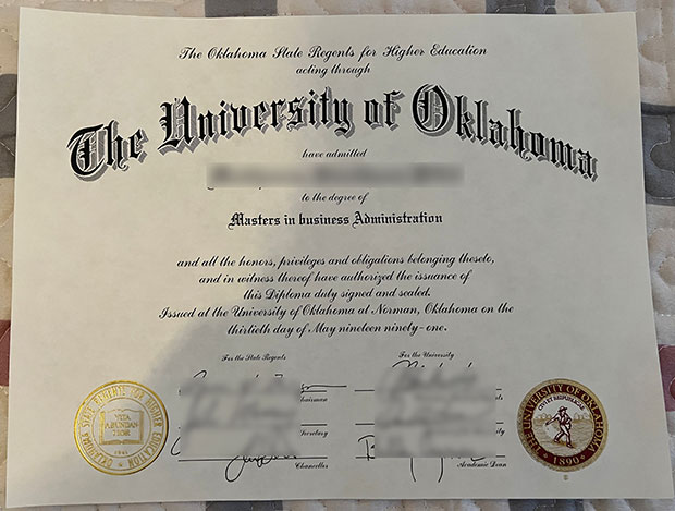 Mba from the University of Oklahoma