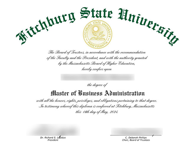 Master of Business Administration from Fitchburg State University,2024