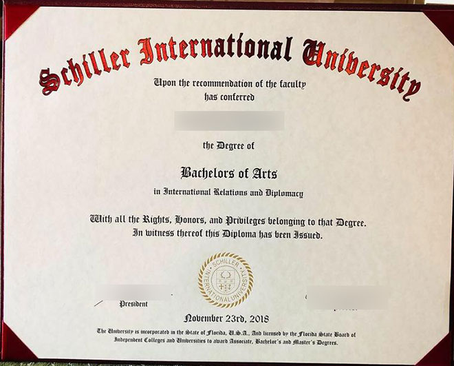 Bachelor of Arts, Schiller International University,2018