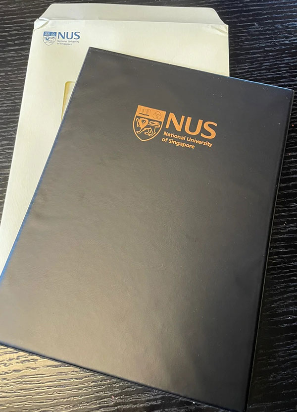 National University of Singapore Certificate cover