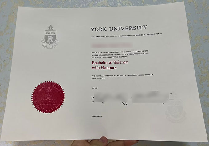 2012 Bachelor of Science with Honours from York University