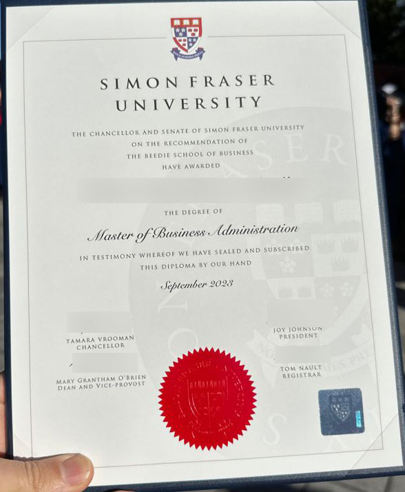 2023 Master of Business Administration from SFU