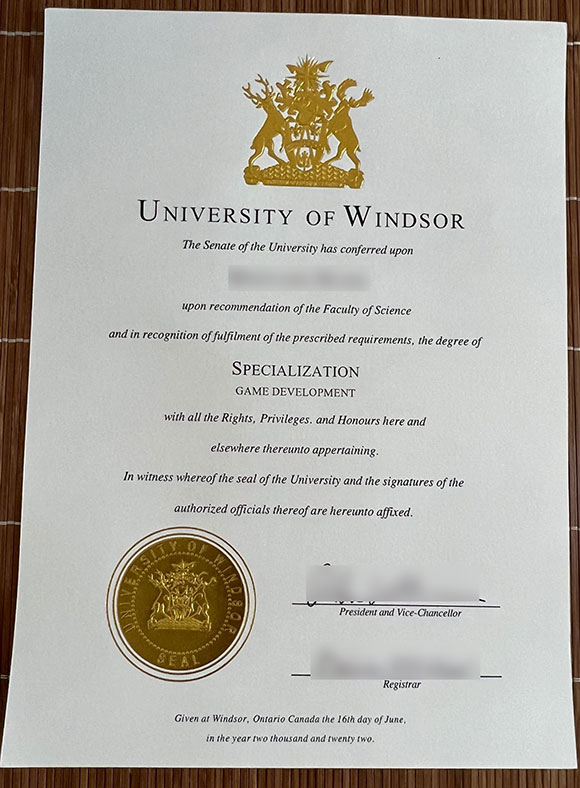 2022 Diploma in Game Development from the University of Windsor