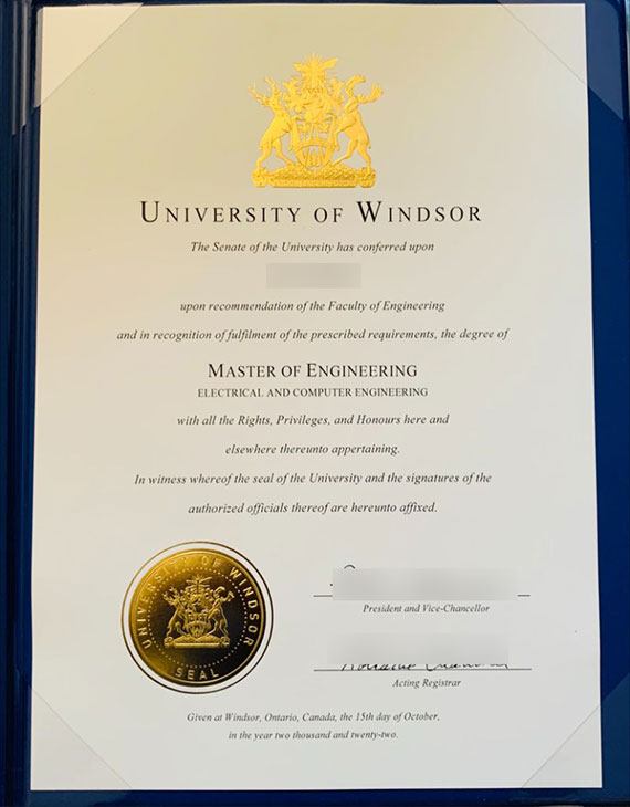 2022 Master's Degree in Engineering from the University of Windsor