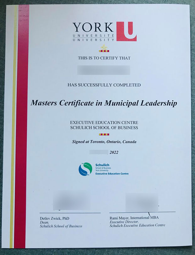 2022 Schulich School of Business Master's Certificate in Municipal Leadership